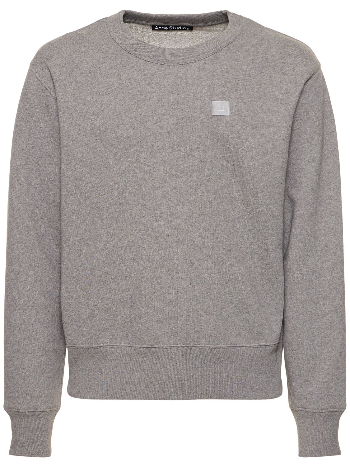 Acne Studios Fairah Cotton Sweatshirt In Light Grey
