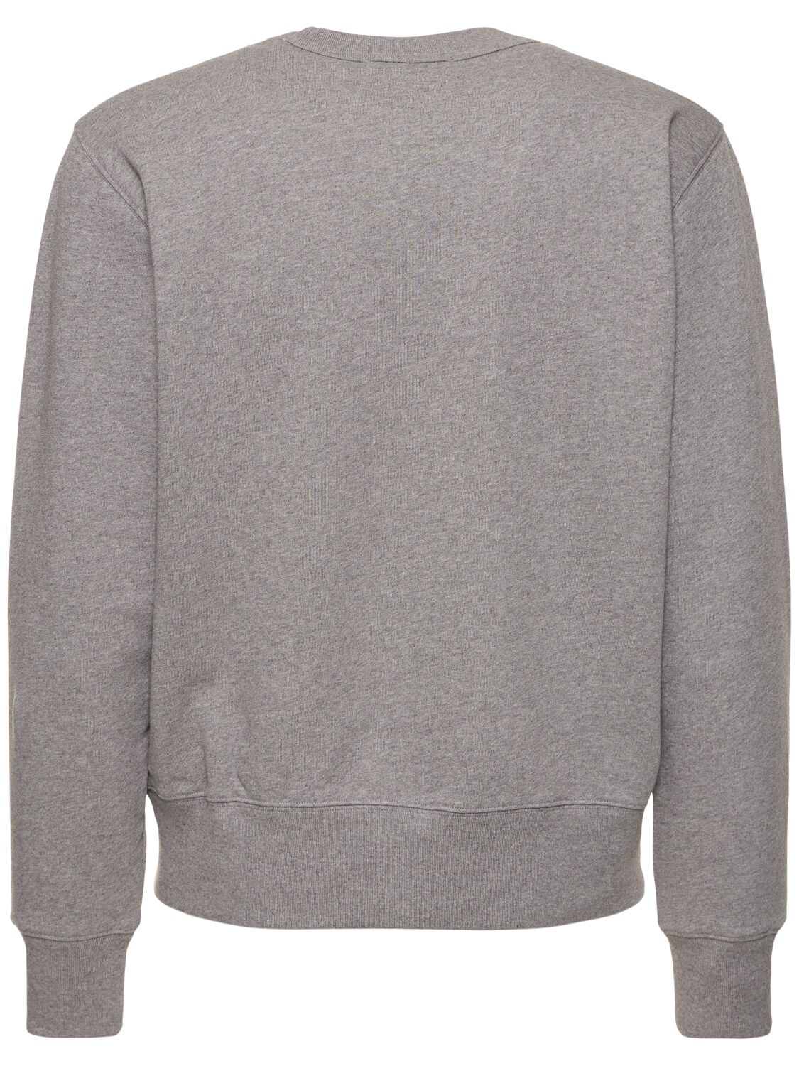 Shop Acne Studios Fairah Cotton Sweatshirt In Light Grey