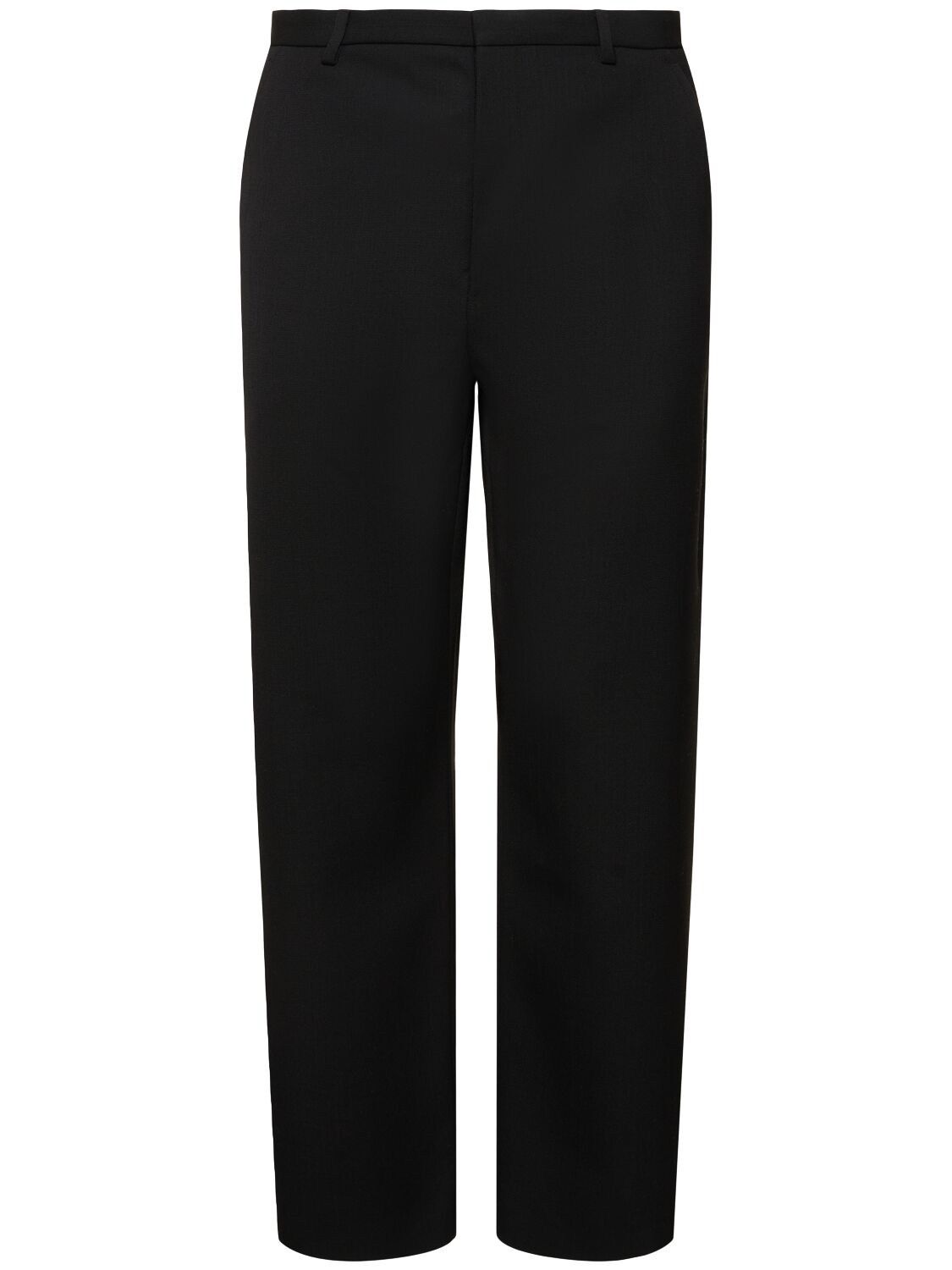 Acne Studios Pilos Slim-fit Straight-leg Crepe Trousers In Black