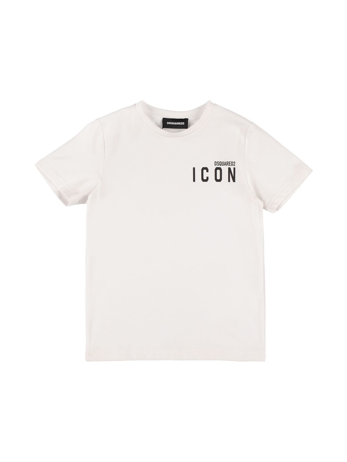 Dsquared2 Kids' Cotton Jersey T-shirt W/ Logo In White