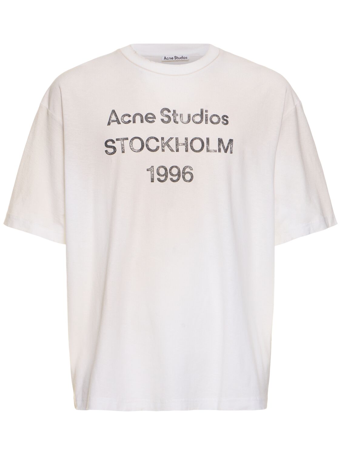 Acne Studios Exford 1996 Cotton Blend T-shirt In Dusty White