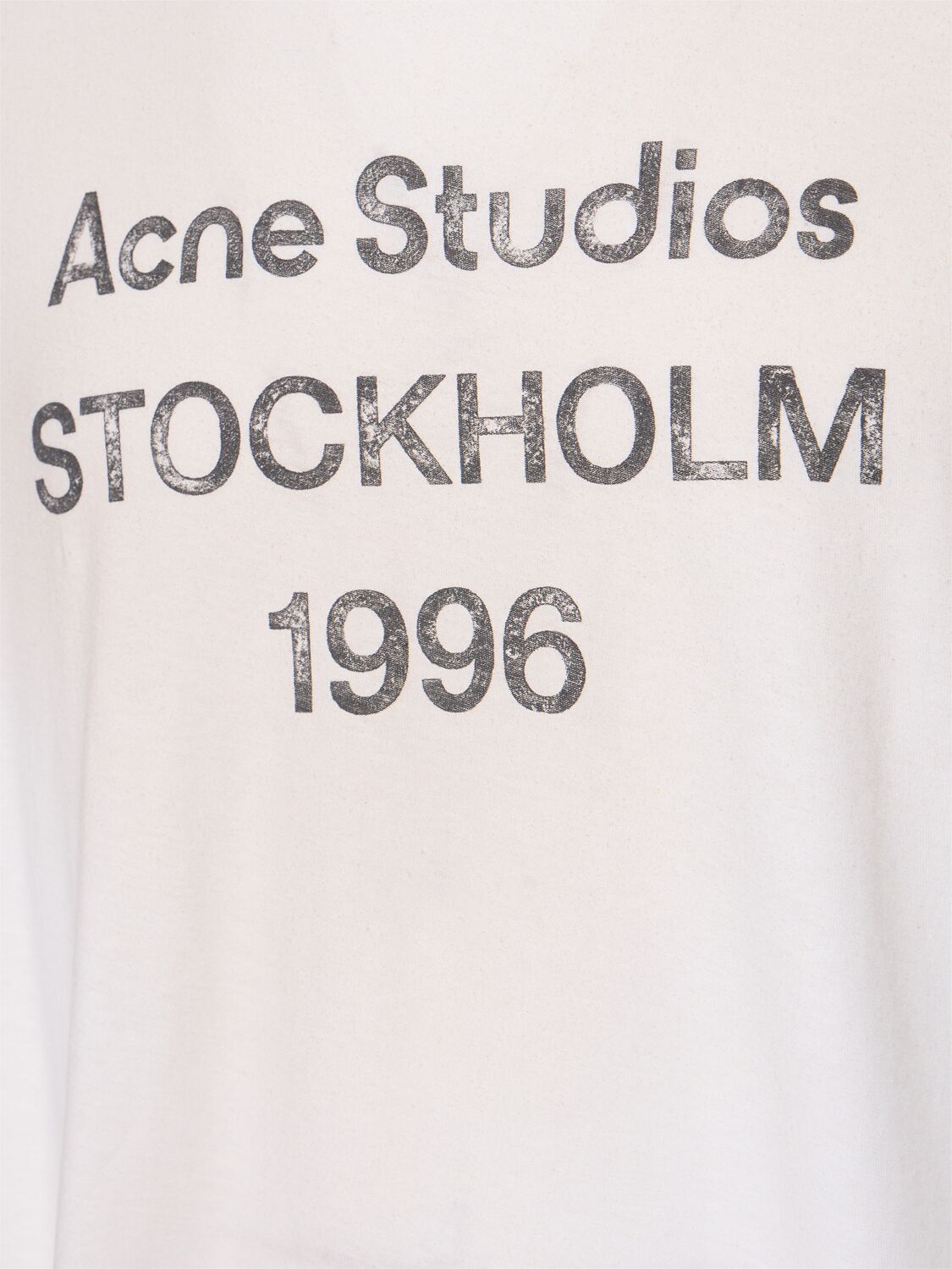 Shop Acne Studios Exford 1996 Cotton Blend T-shirt In Dusty White