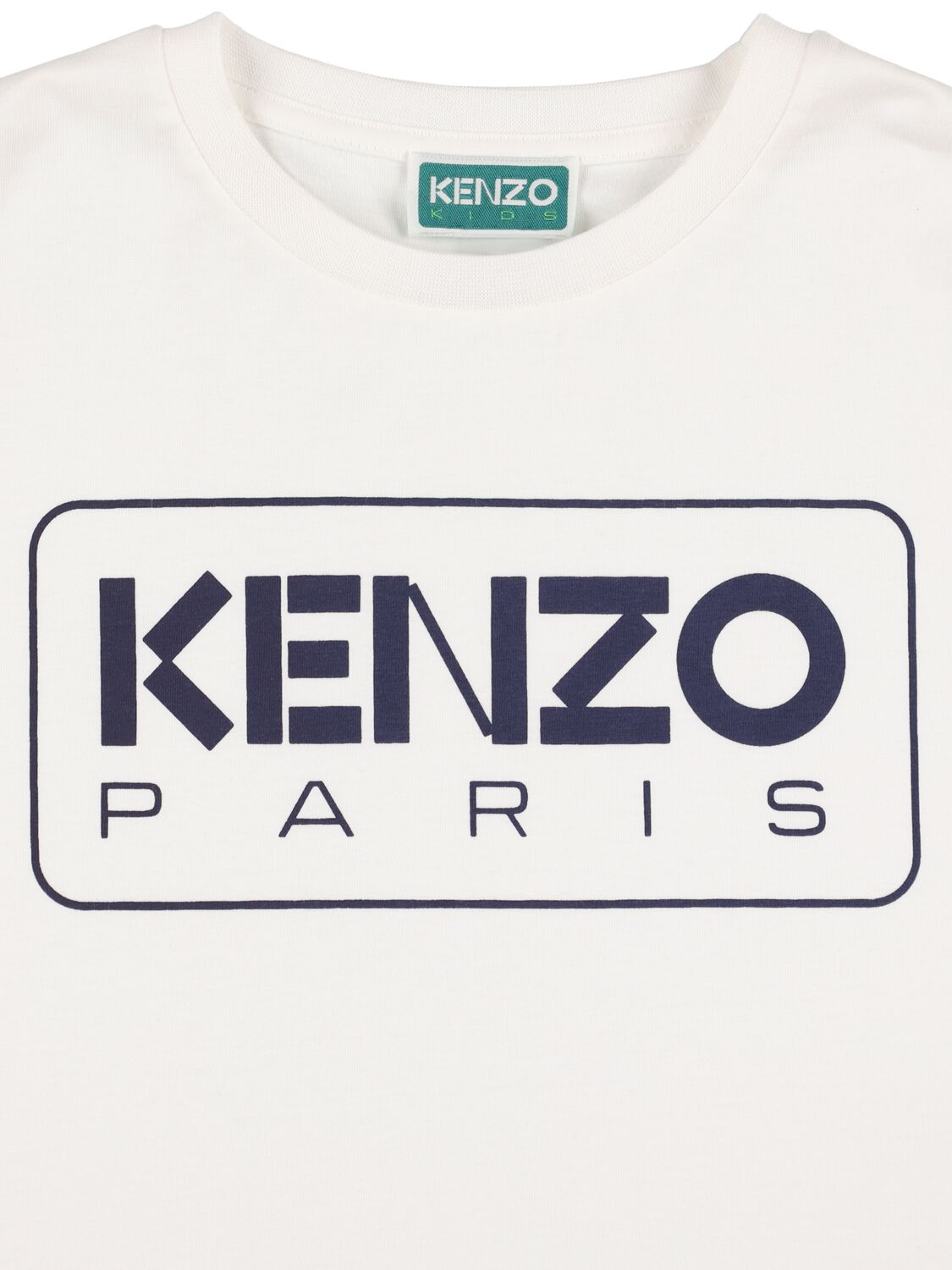 Shop Kenzo Logo Print Cotton T-shirt In White