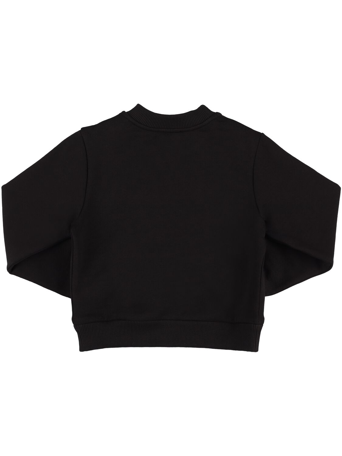 Shop Dolce & Gabbana Logo Printed Cotton Sweatshirt In Black