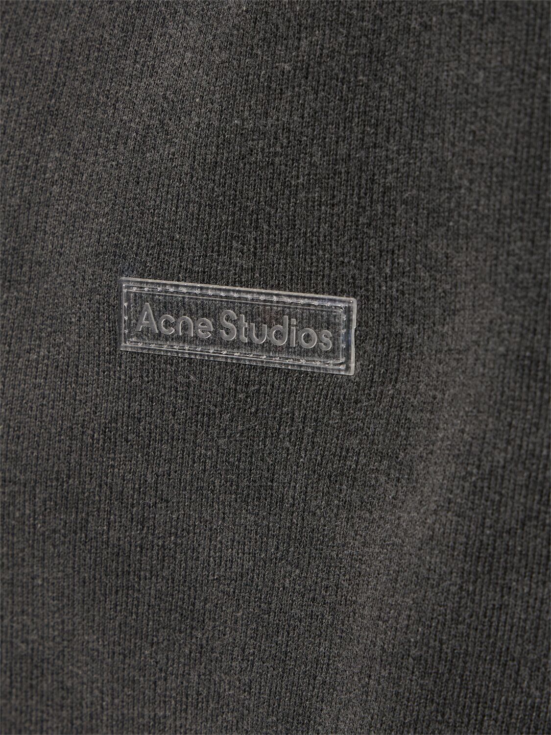 Shop Acne Studios Fester Vintage Hooded Sweatshirt In Washed Black