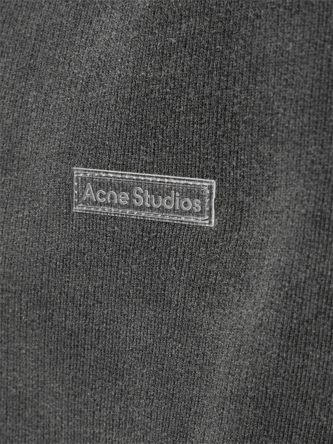 Acne Studios Fester Vintage Hooded Sweatshirt In Washed Black