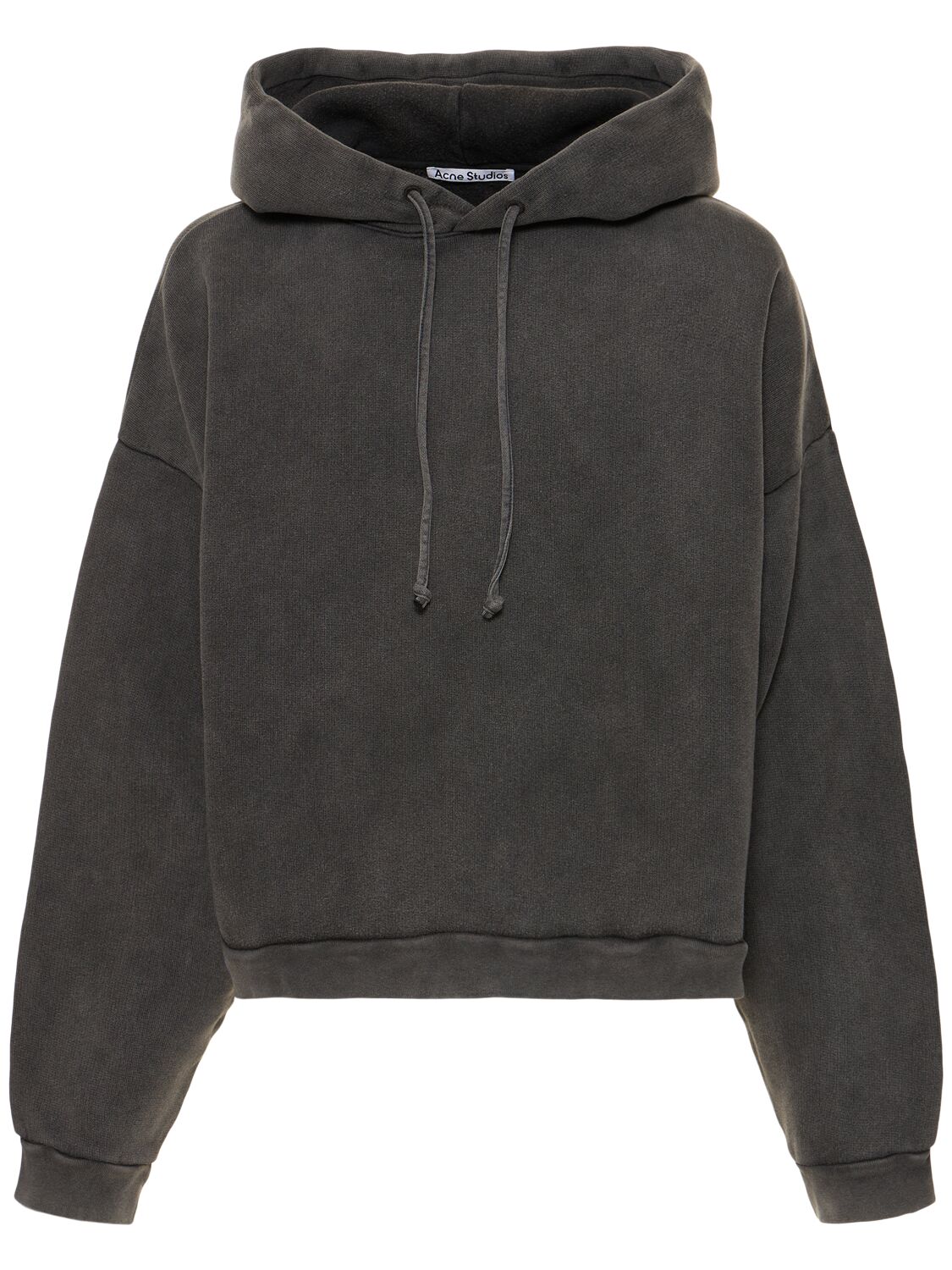 Acne Studios Fester Vintage Hooded Sweatshirt In Washed Black
