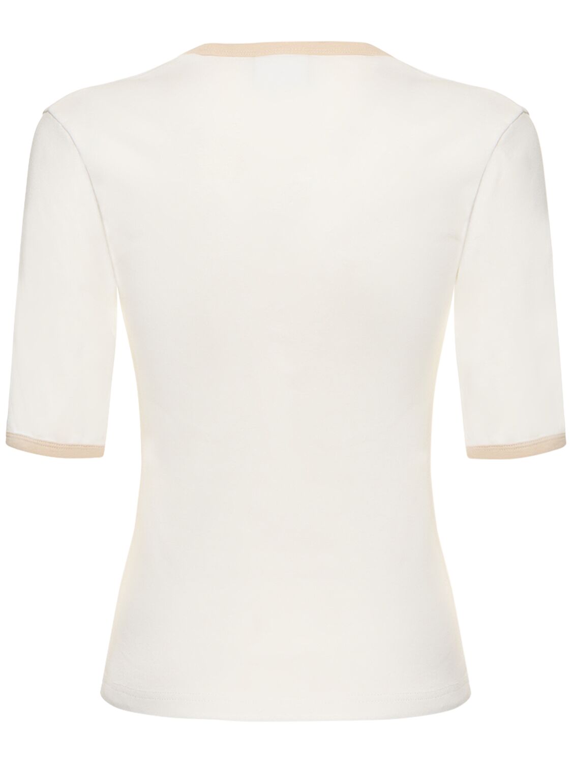 Shop Courrèges Holistic Contrast Cotton T-shirt In White