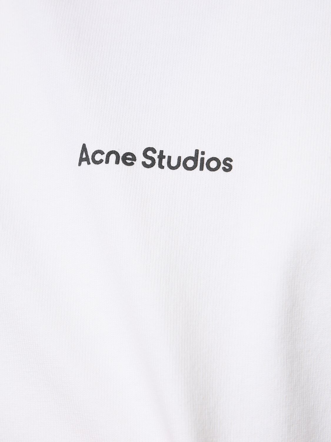 Shop Acne Studios Extorr Logo Cotton T-shirt In Optic White
