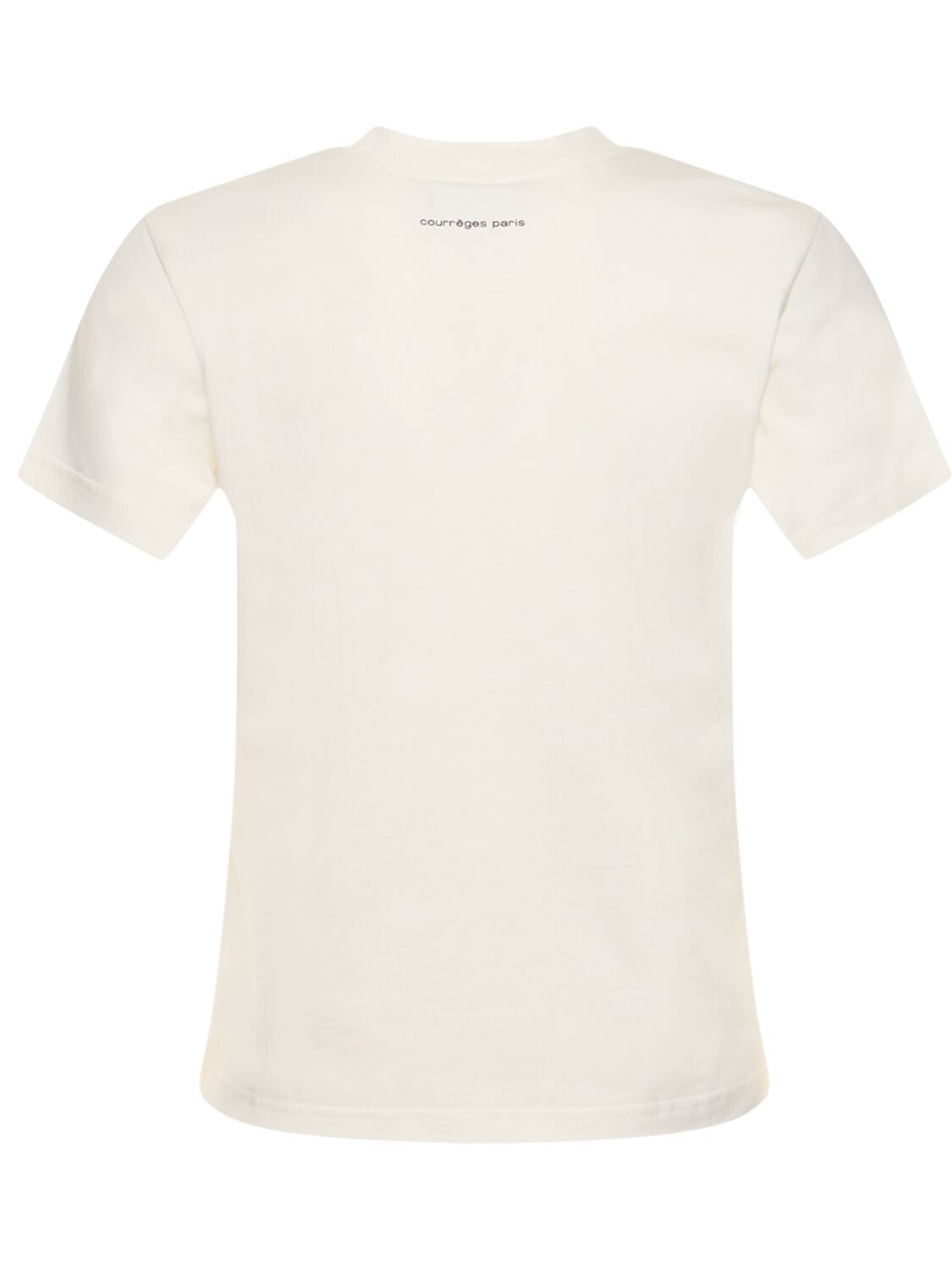 Shop Courrèges Logo Cotton Jersey T-shirt In White