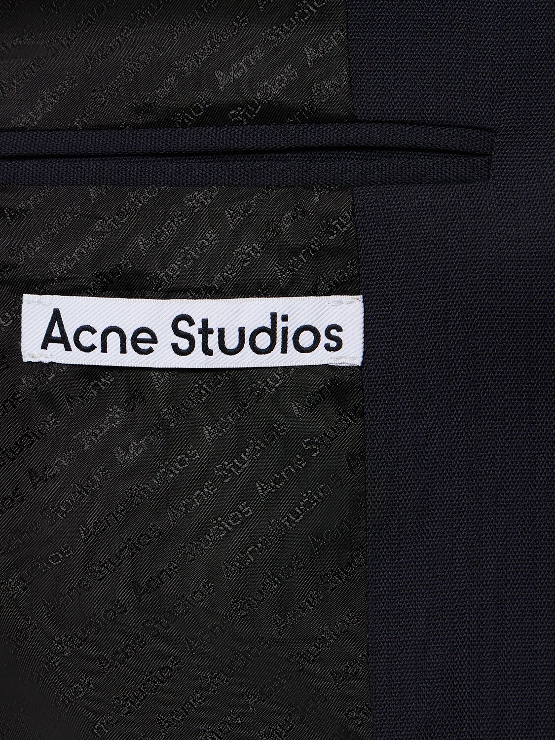Shop Acne Studios Juylian Wool Blend Oversized Jacket In Navy