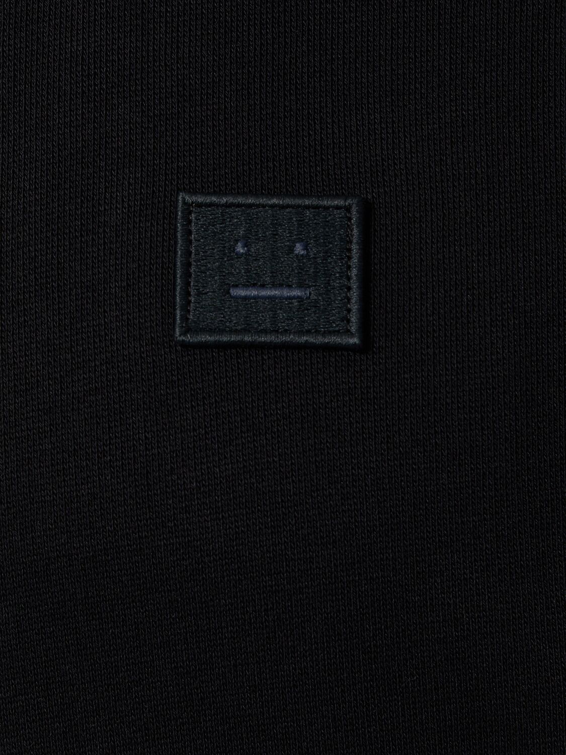 Shop Acne Studios Fairah Hooded Cotton Sweatshirt In Black