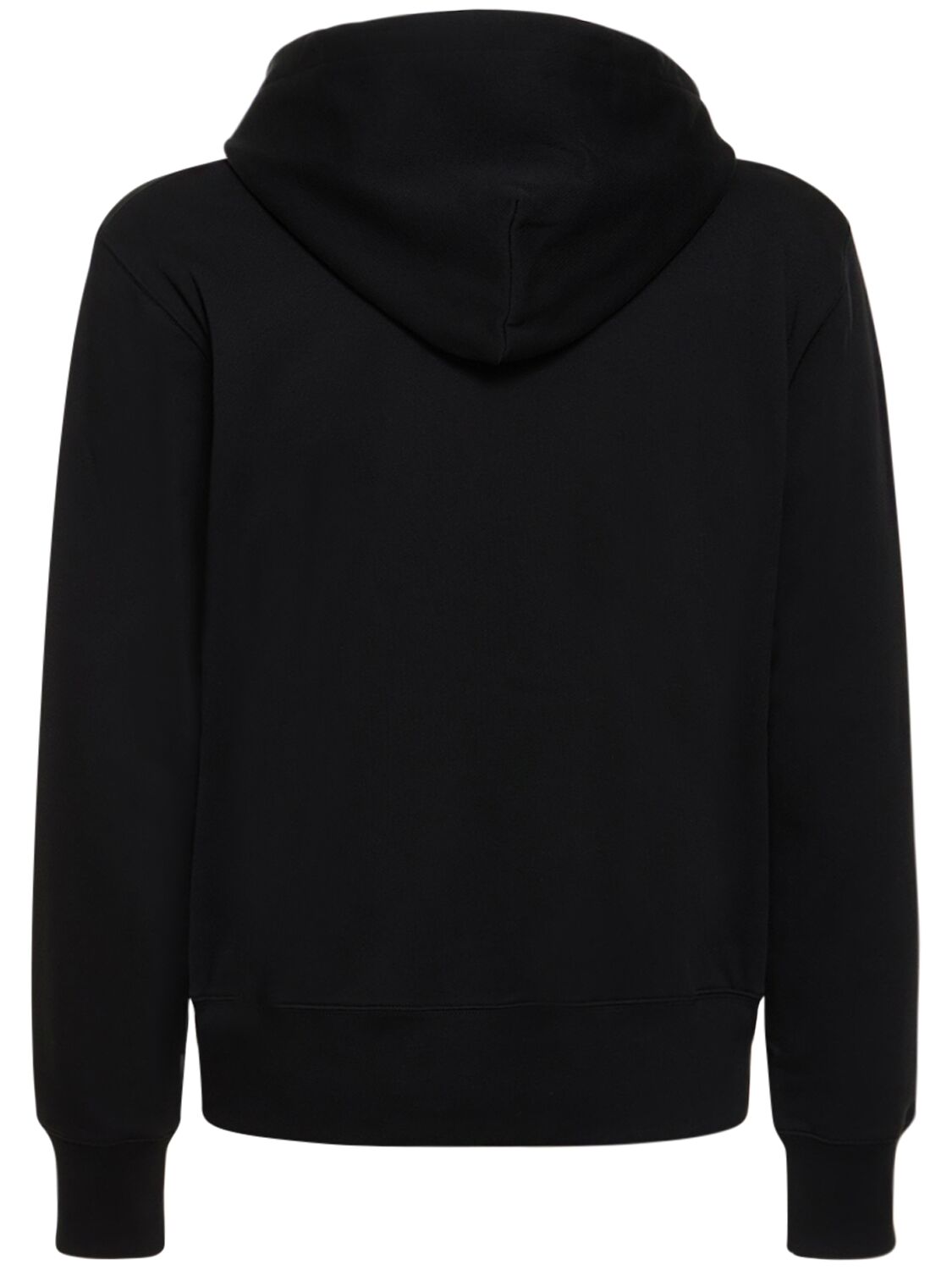 Shop Acne Studios Fairah Hooded Cotton Sweatshirt In Black