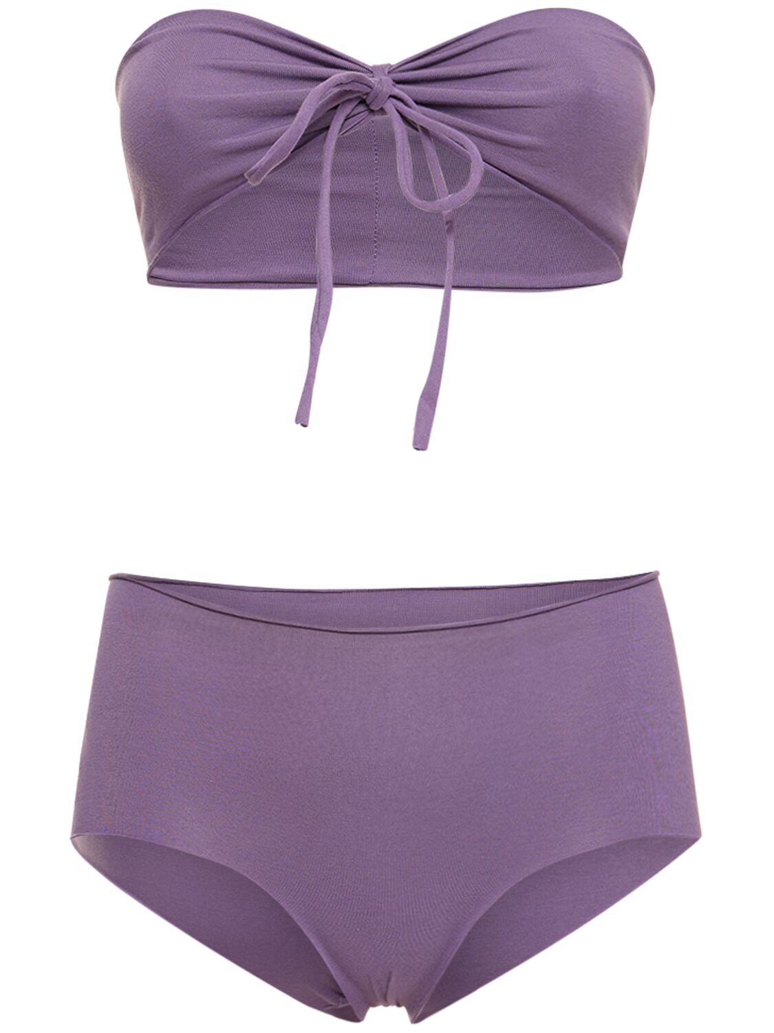 Isole & Vulcani Seamless Cotton Jersey Bikini In Lilac