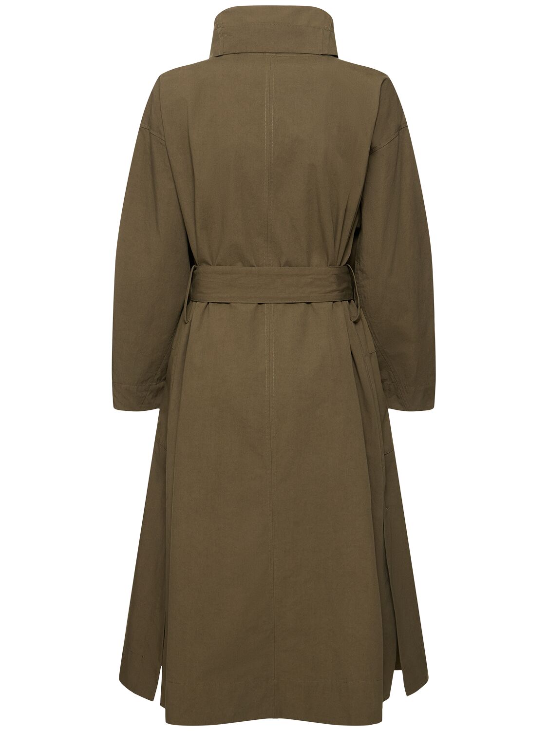 Shop Soeur Albatros Cotton Trench Coat In 다크 카키