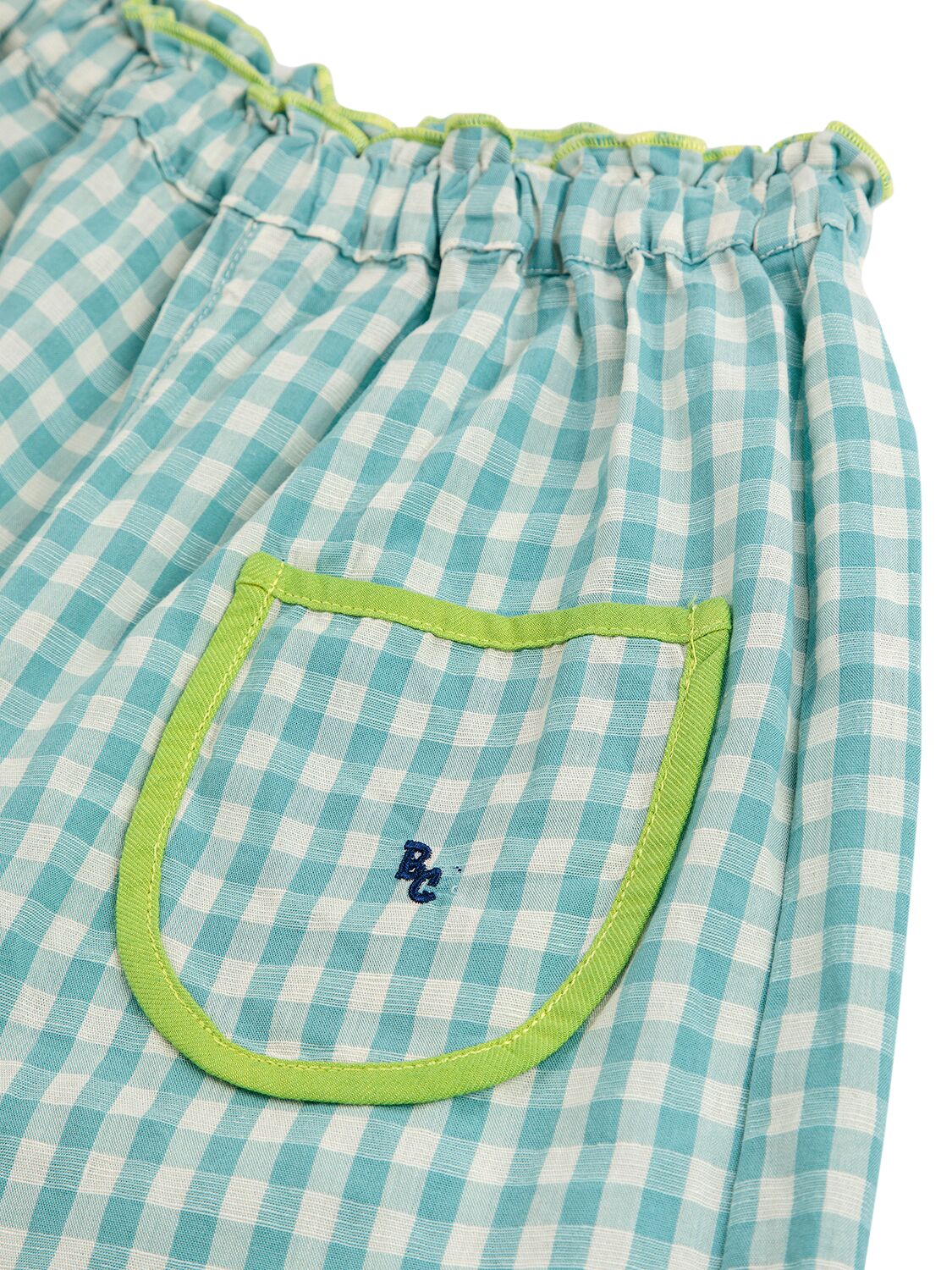 Shop Bobo Choses Cotton & Linen Poplin Pants In Light Blue
