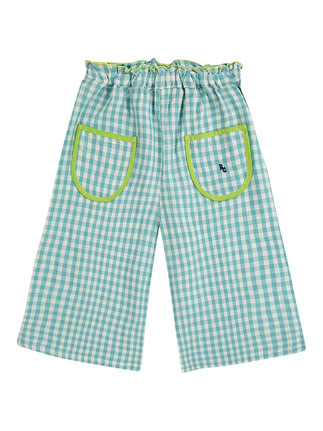 Bobo Choses Kids' Cotton & Linen Poplin Trousers In Light Blue