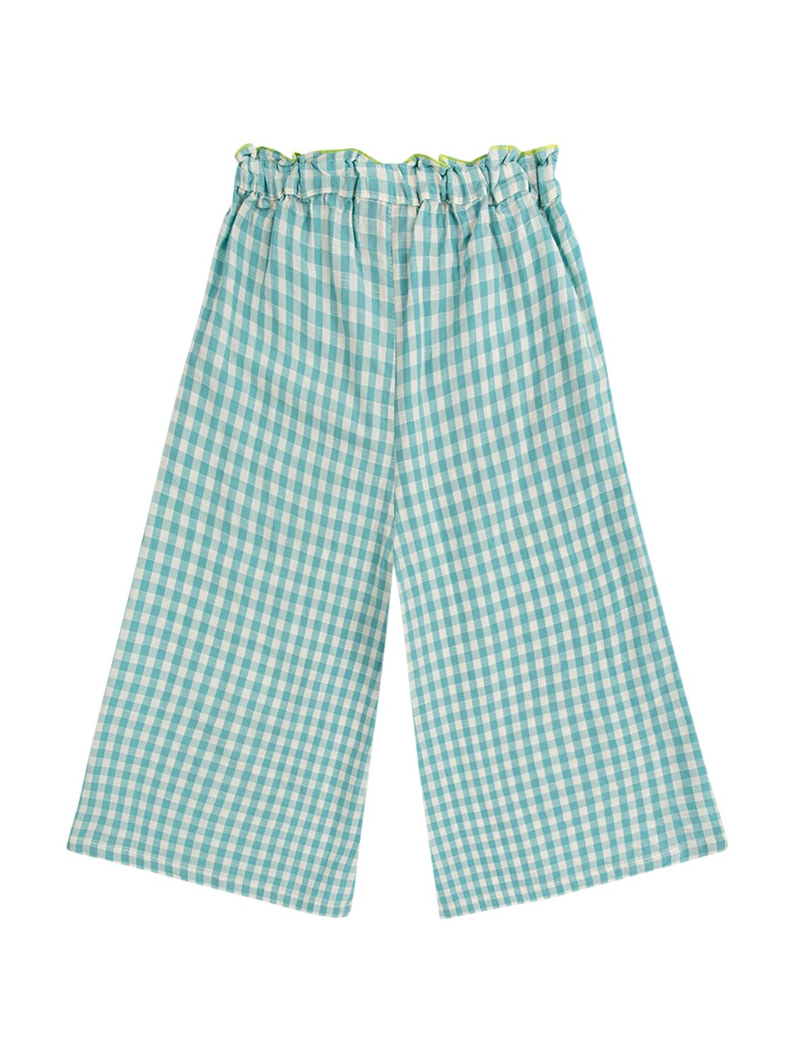 Shop Bobo Choses Cotton & Linen Poplin Pants In Light Blue