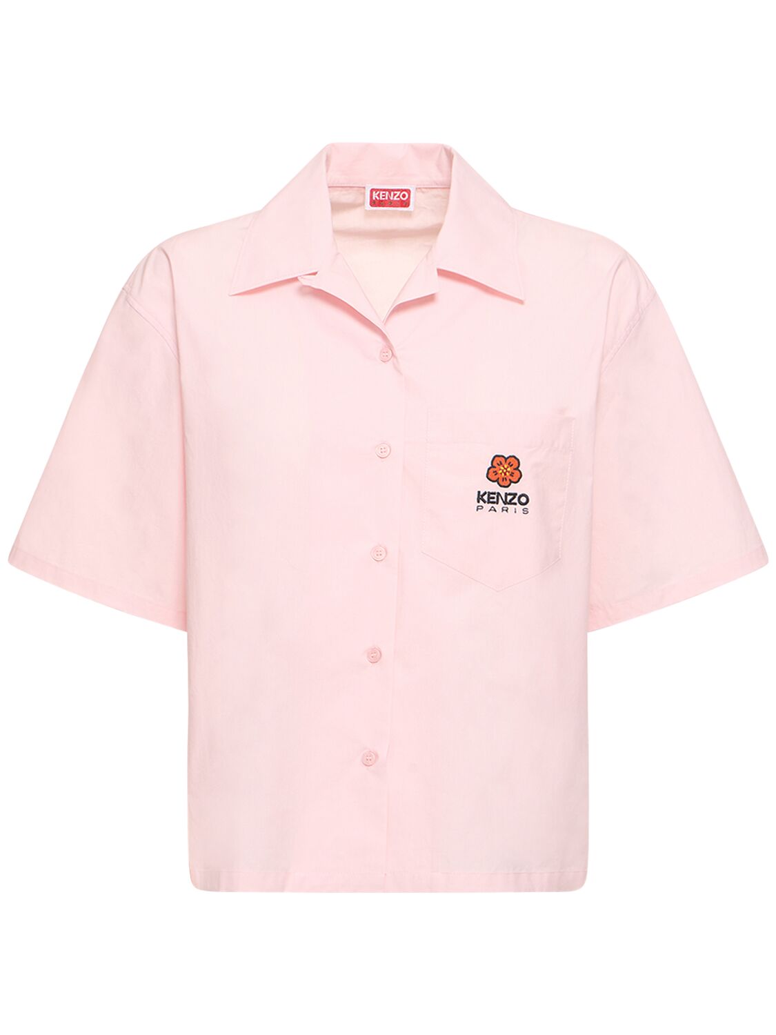 Kenzo Boke Flower Cotton Hawaiian Shirt In Pink