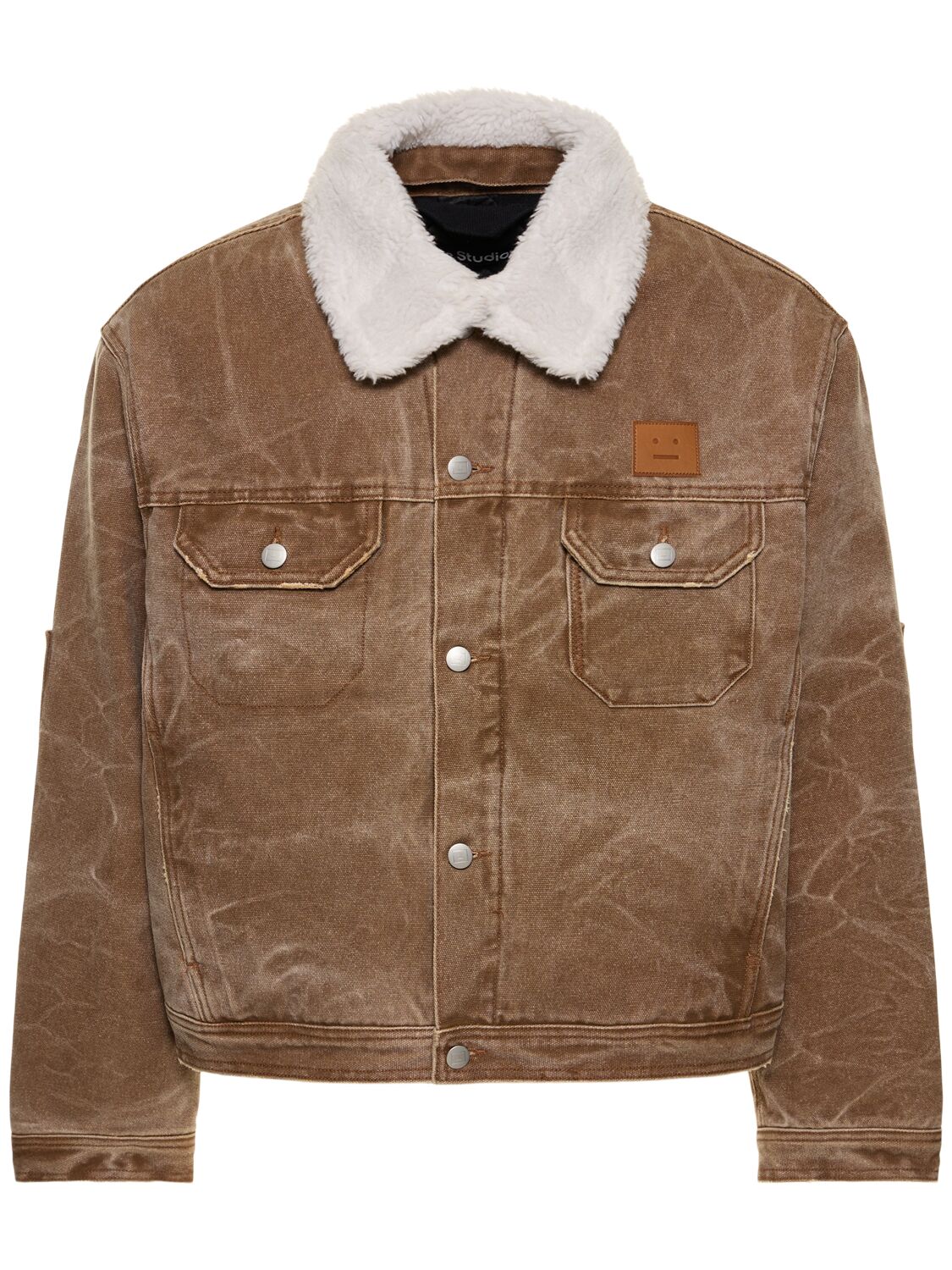 Shop Acne Studios Orsan Padded Cotton Canvas Jacket In Toffee Brown