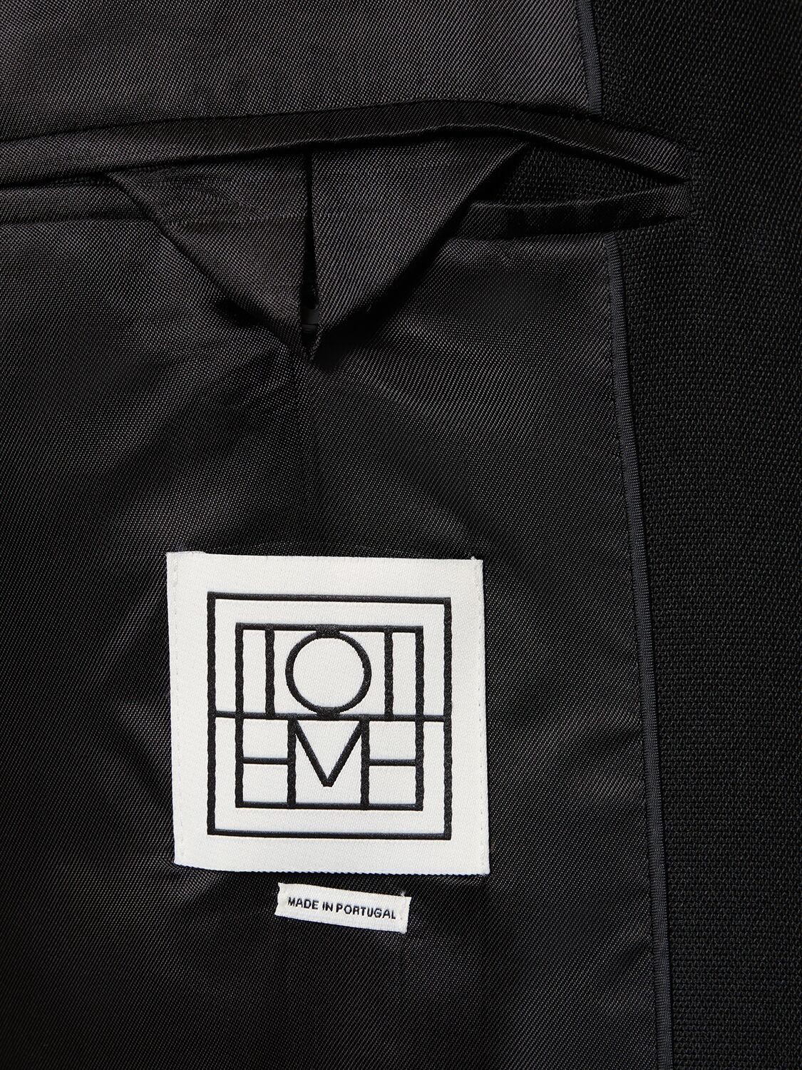 Shop Totême Overlay Wool Blend Blazer In Black