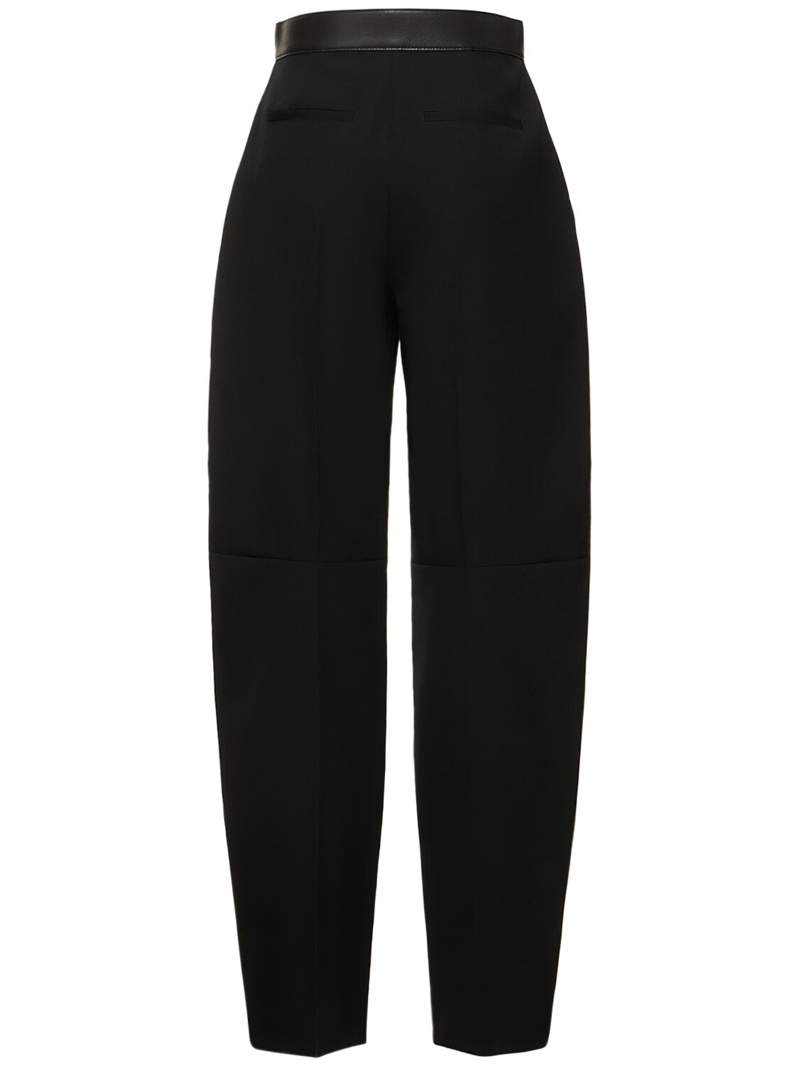 Shop Alexander Wang High Waisted Belted Wool Pants In Black