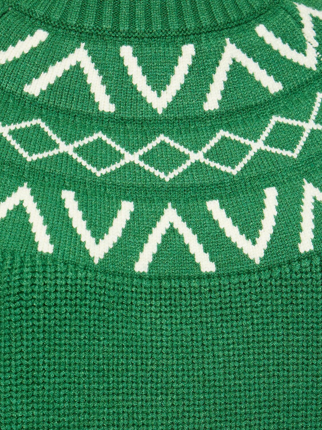 Shop Varley Marcie Fairisle Yoke Knit Sweater In Green