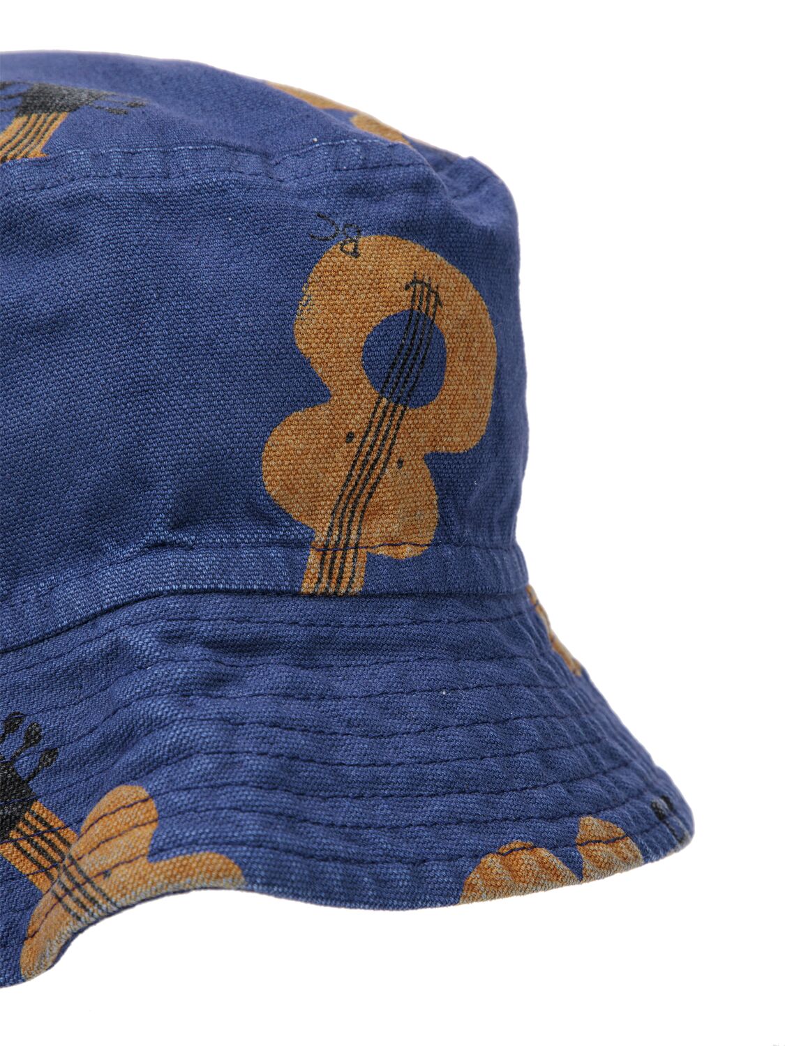 Shop Bobo Choses Printed Cotton Bucket Hat In Blue