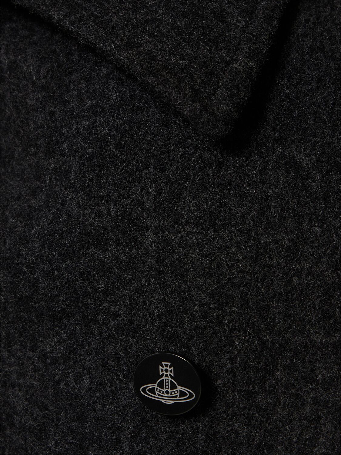 Shop Vivienne Westwood Virgin Wool & Cashmere Blend Peacoat In Black