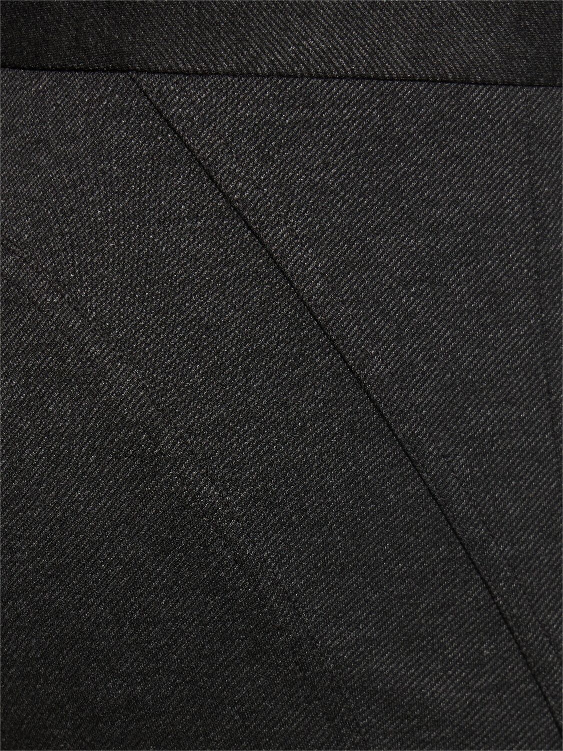 Shop Helmut Lang Mélange Viscose Blend Bootcut Pants In Grey