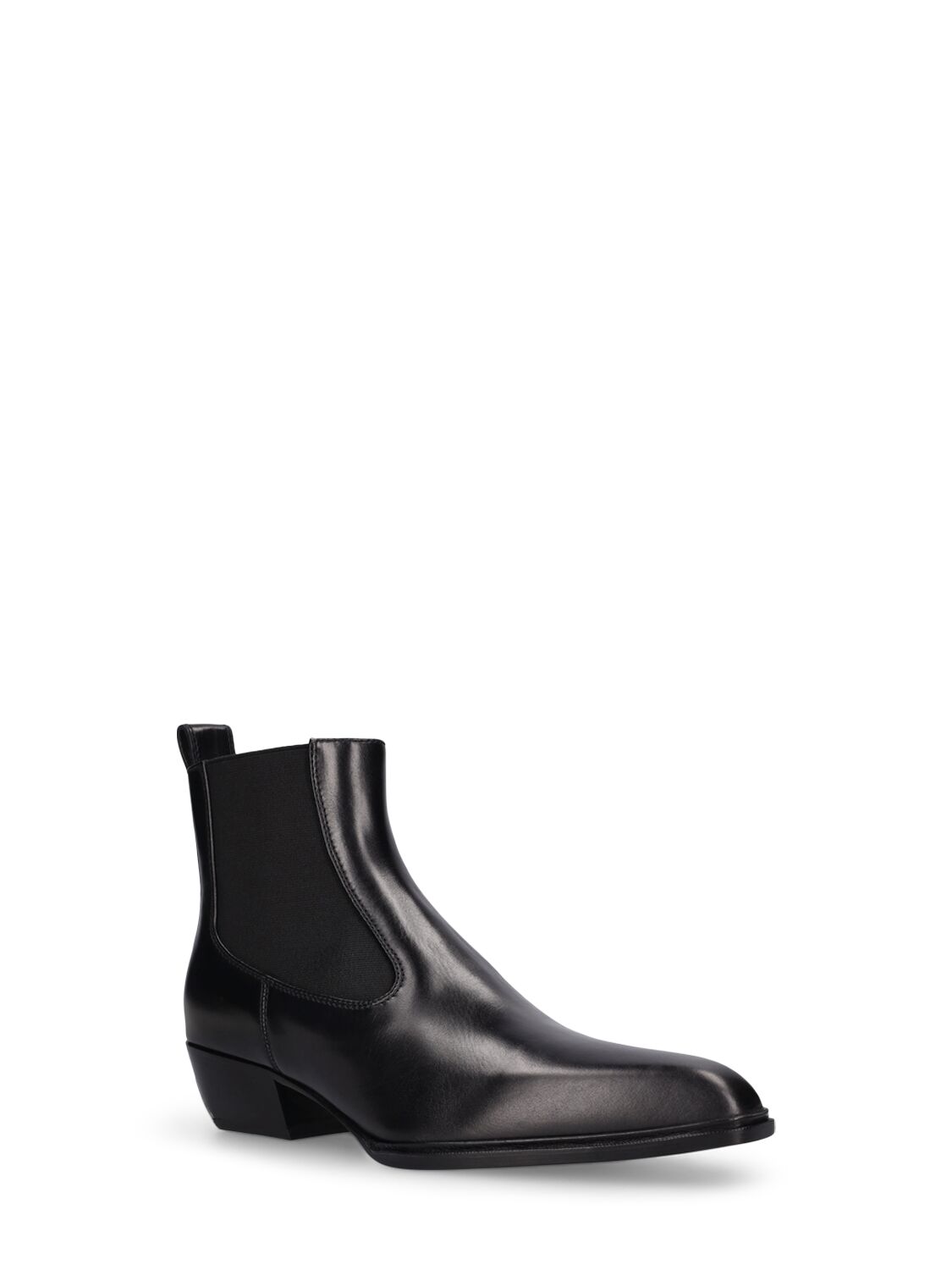 Shop Alexander Wang 40mm Slick Leather Ankle Boots In Black