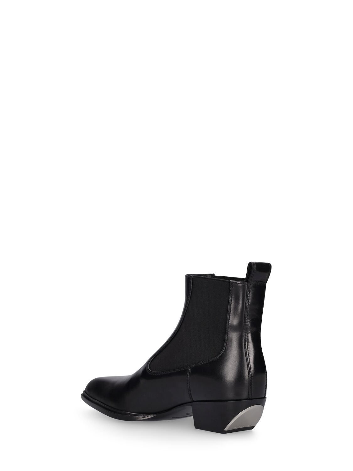 Shop Alexander Wang 40mm Slick Leather Ankle Boots In Black