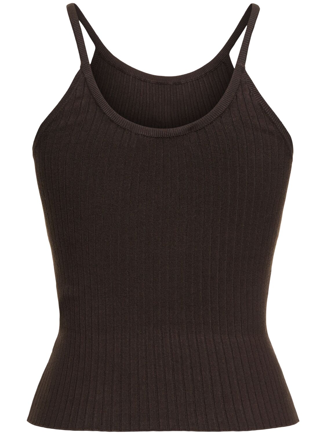 Shop Sporty And Rich Srhwc Ribbed Tank Top In Brown