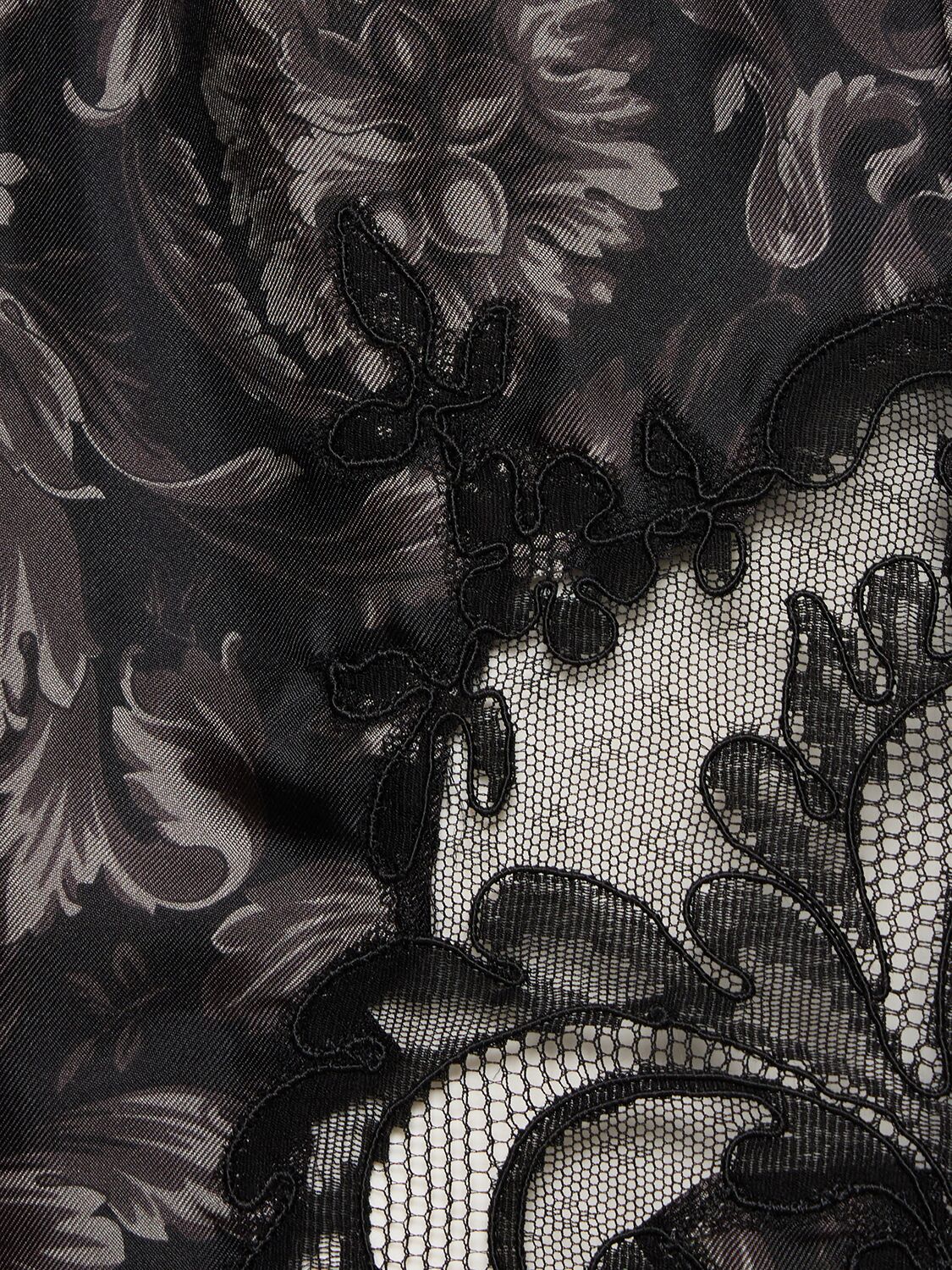 Shop Versace Barocco Print Silk Twill Pajama Shorts In Black