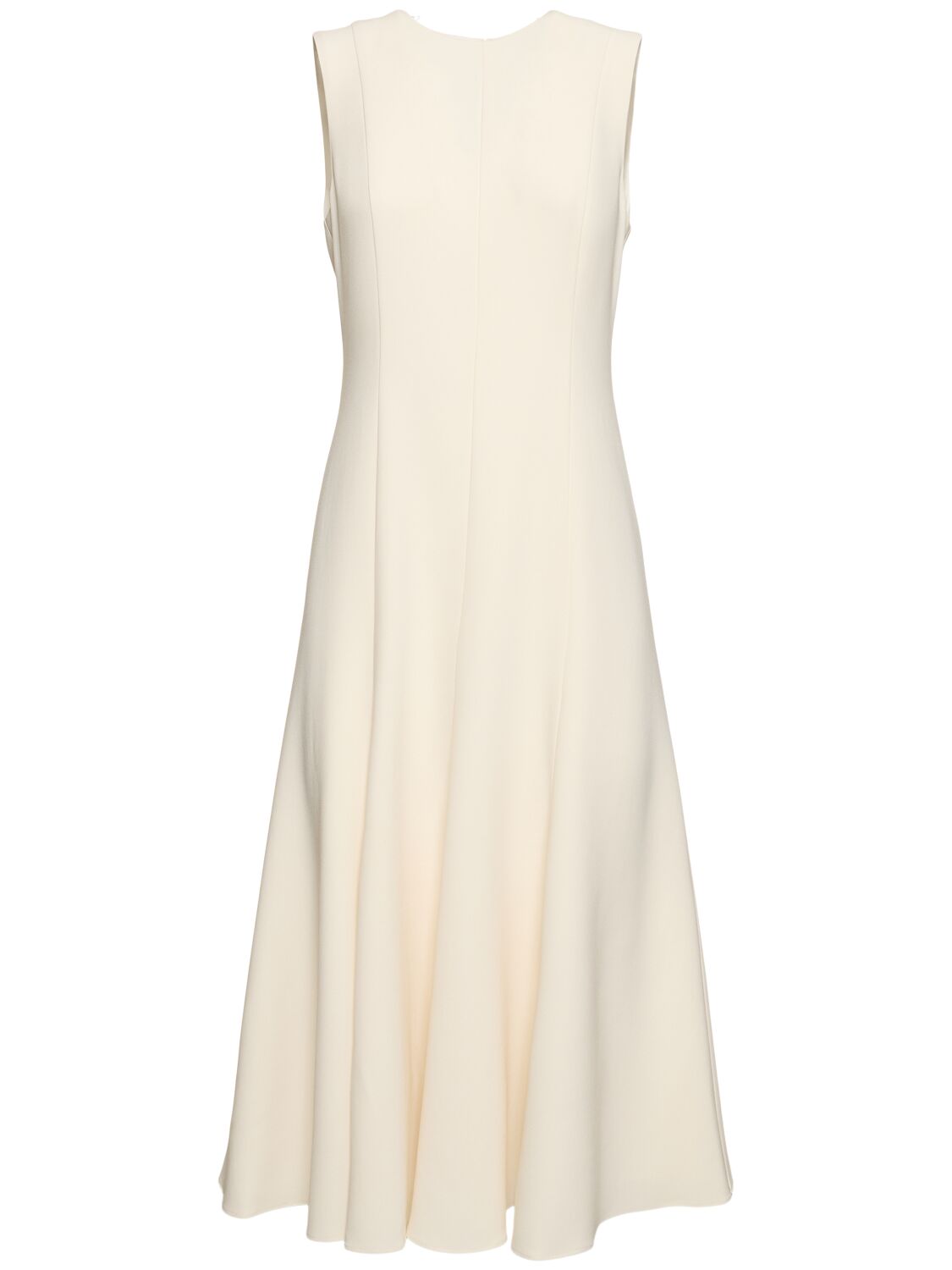 Image of Sleeveless Crepe Midi Dress