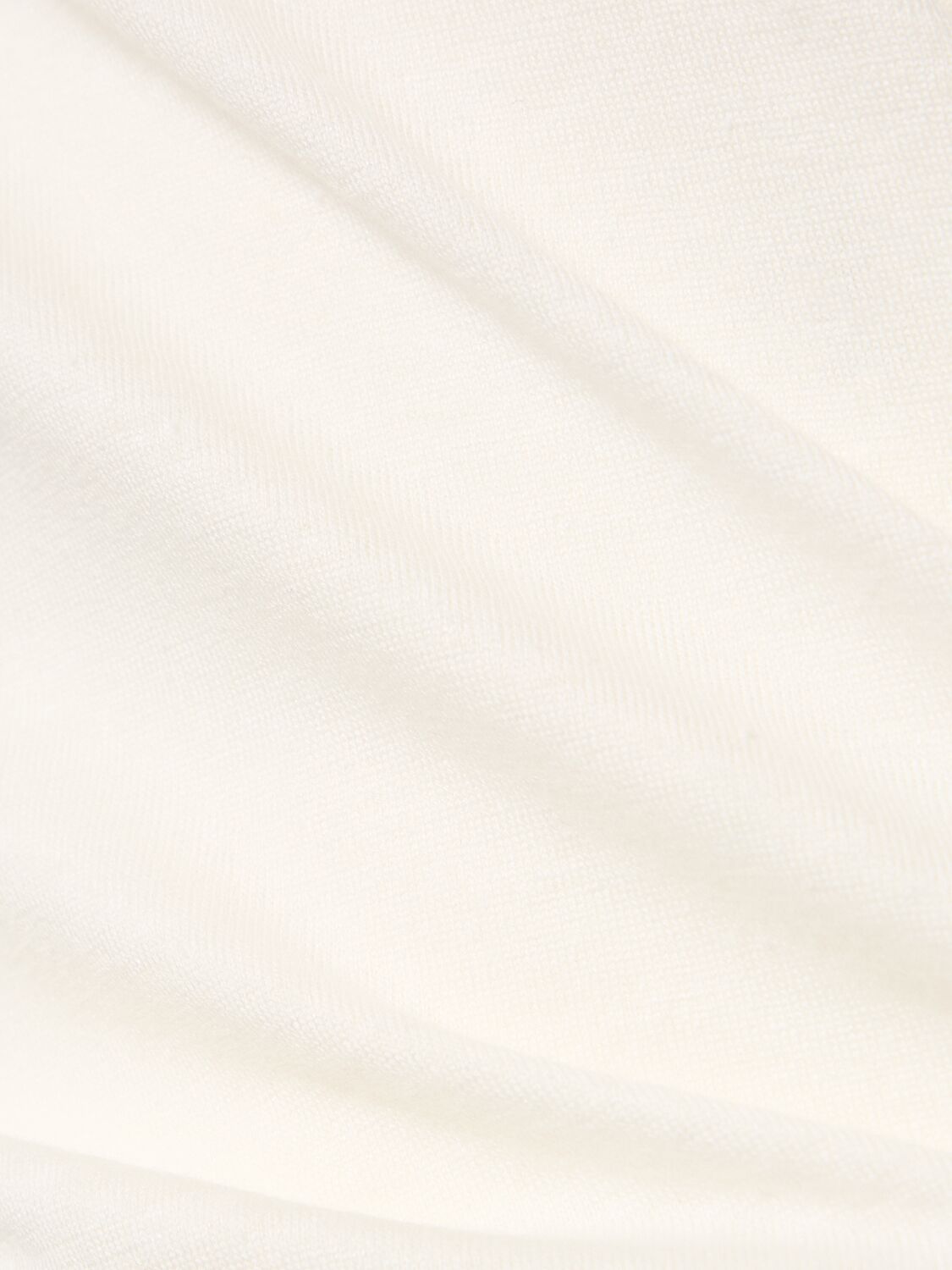 棉&亚麻平纹针织纯色T恤