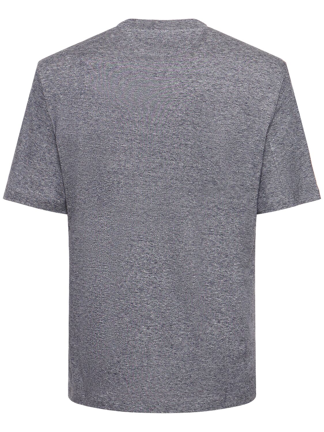 Shop Brunello Cucinelli Cotton & Linen Jersey Solid T-shirt In Navy