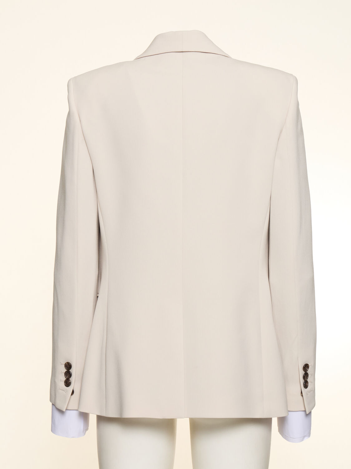 Shop Theory Single Breasted Crepe Jacket In White