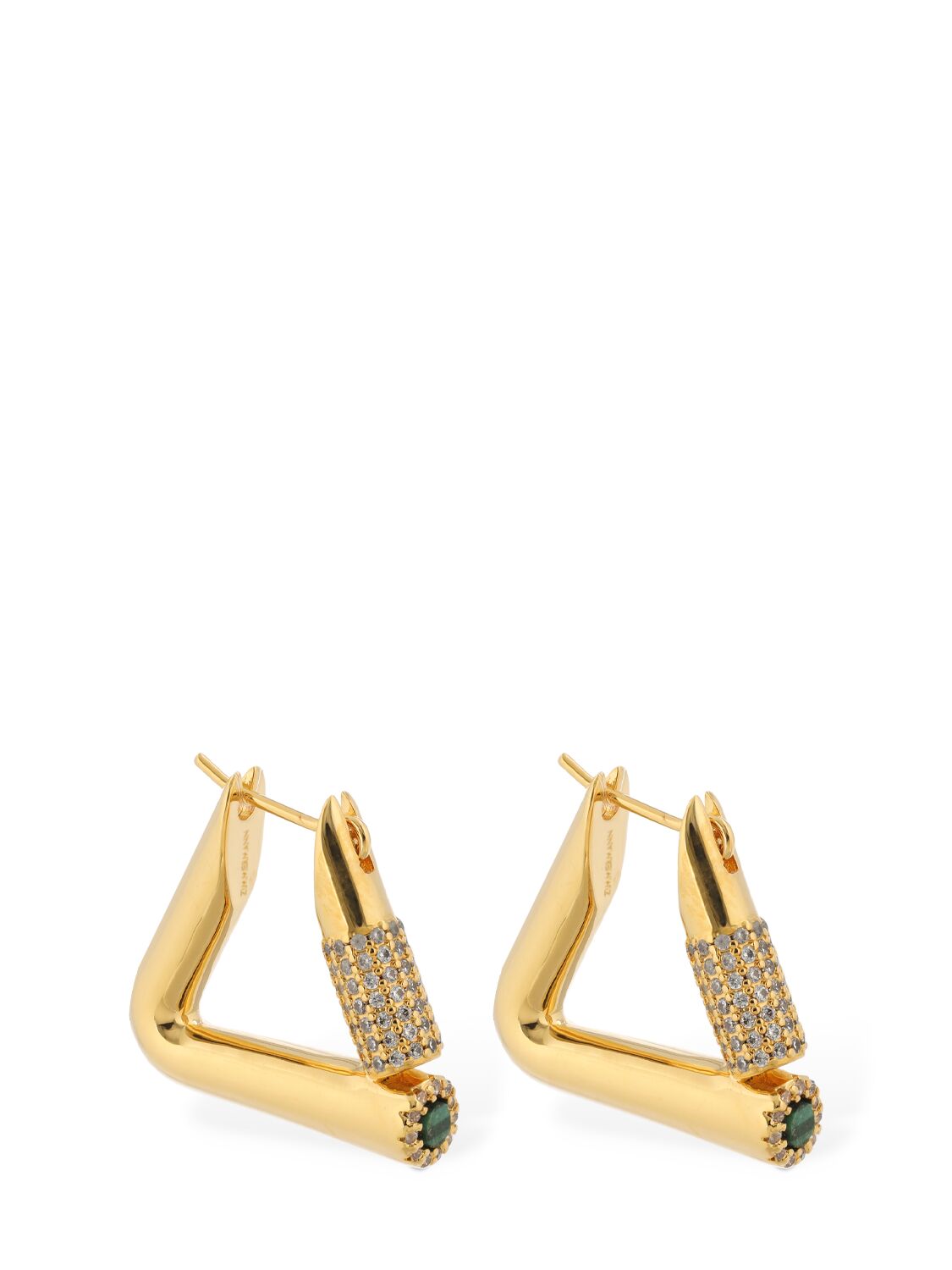 Zimmermann Swing Pave Hoop Earrings In Gold,crystal