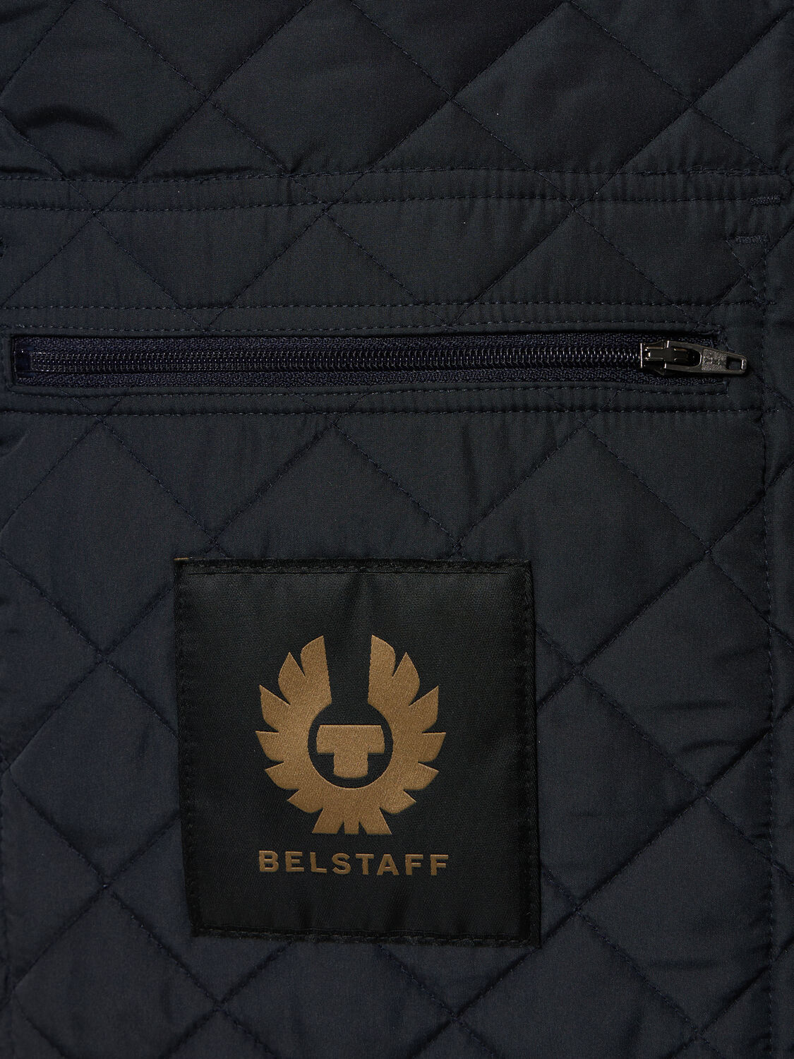 Shop Belstaff Icon Lightweight Quilted Nylon Vest In Navy