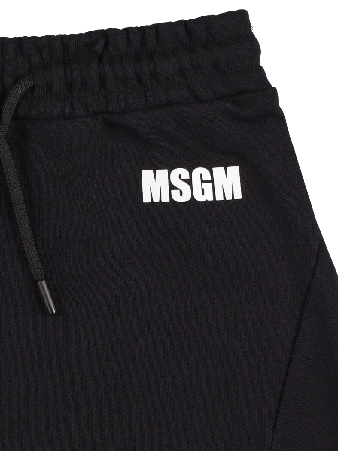 Shop Msgm Cotton Sweat Skirt In Black