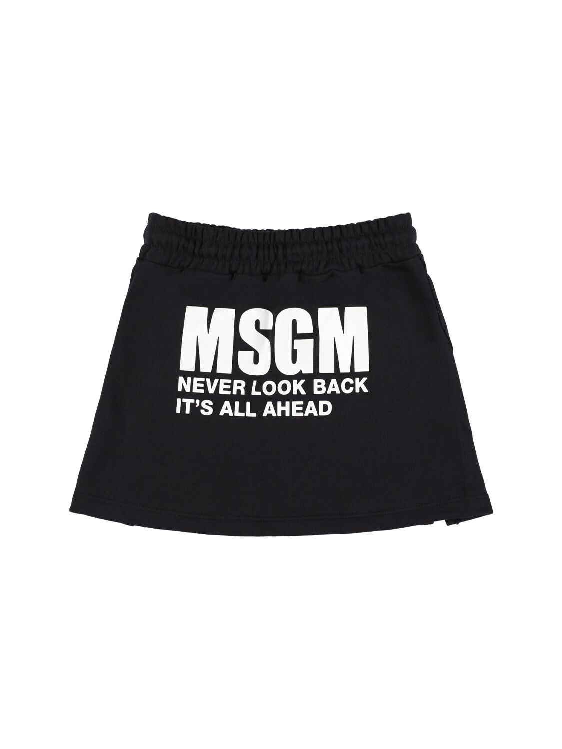Shop Msgm Cotton Sweat Skirt In Black