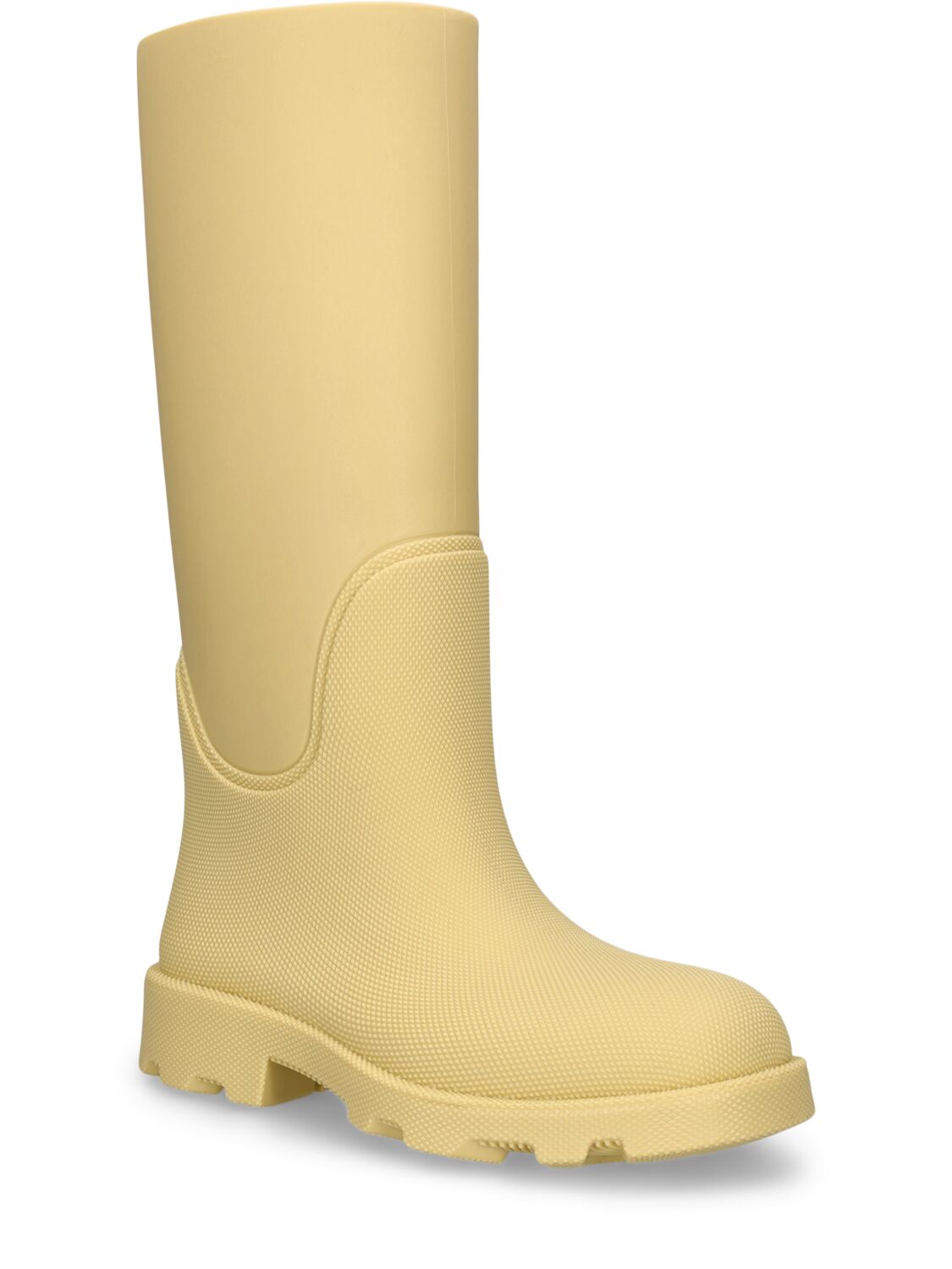 Shop Burberry 33mm Lf Marsh Rubber Rainboots In Yellow