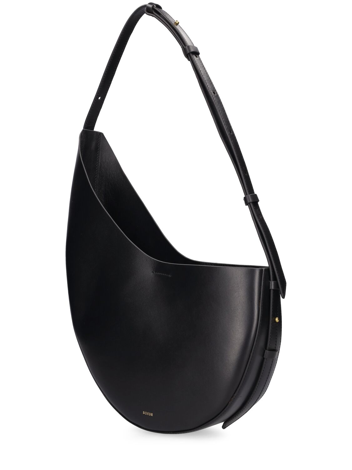 Shop Soeur Winona Leather Shoulder Bag In Noir
