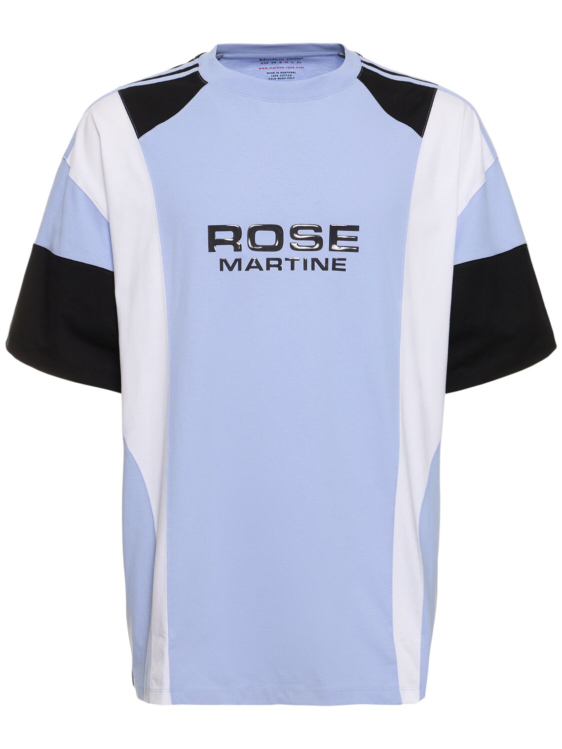 Martine Rose Logo Cotton Football Top In 블루