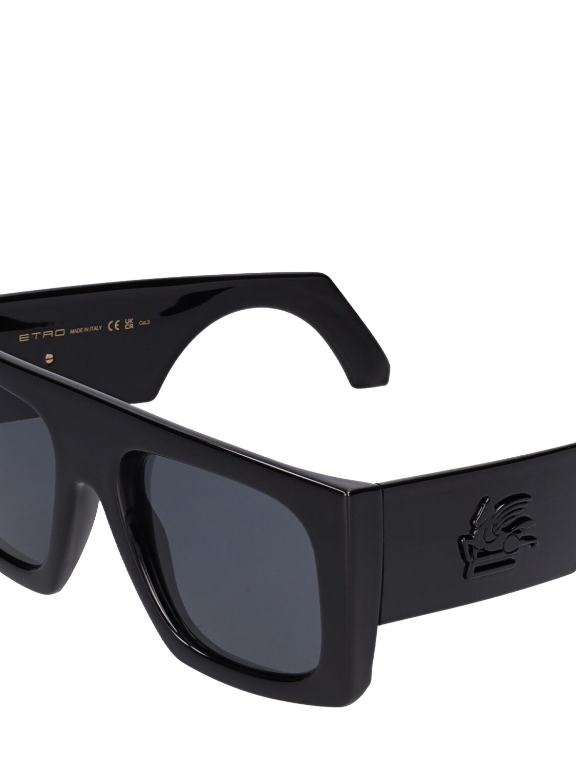 Shop Etro Screen Oversize Squared Sunglasses In Black,grey