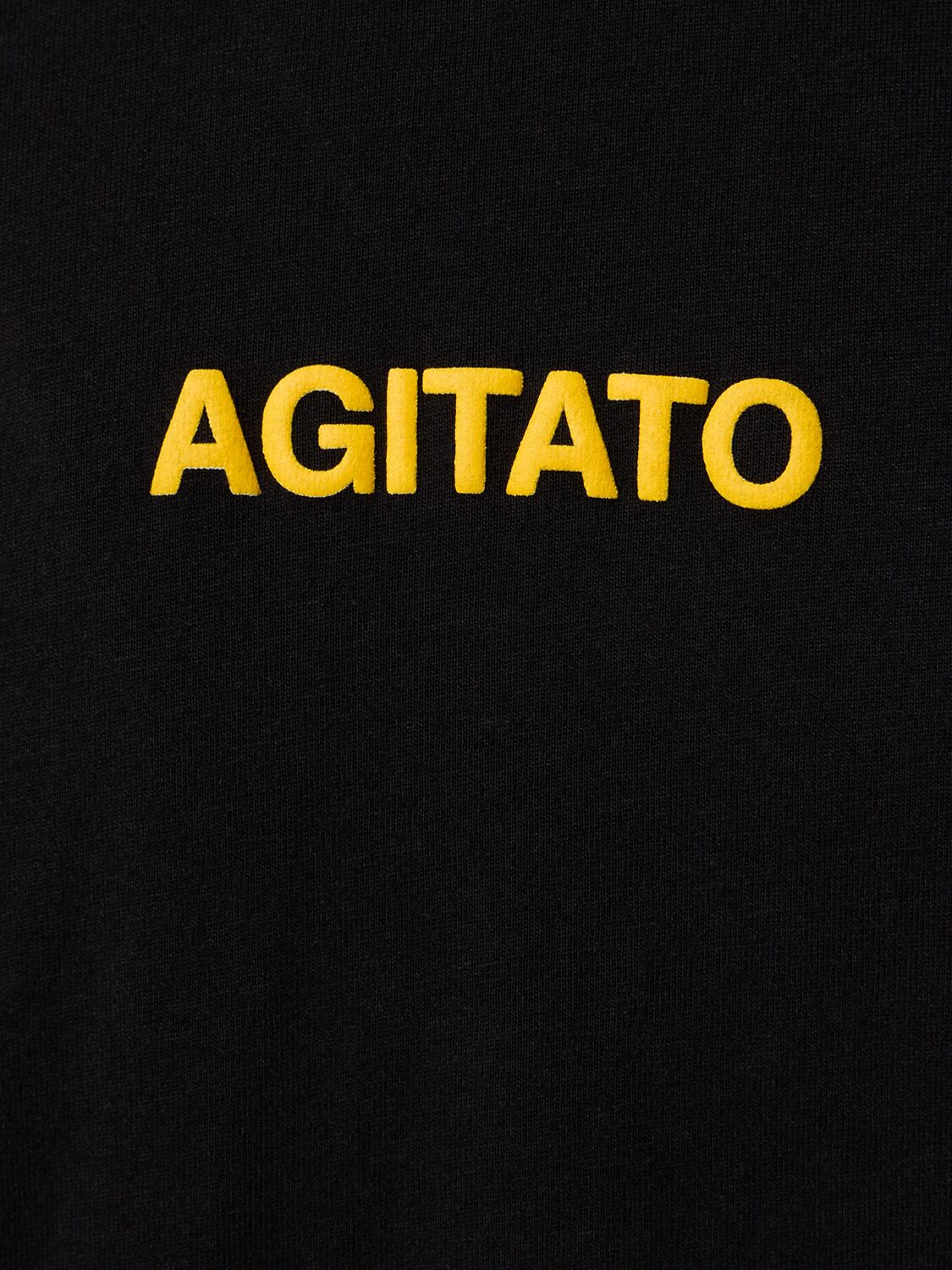 AGITATO印花棉质平纹针织T恤