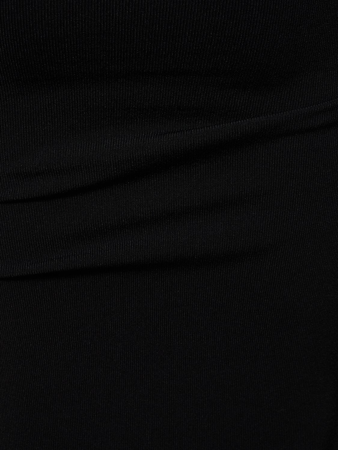 Shop Totême Slip-through Knit Midi Dress In 블랙