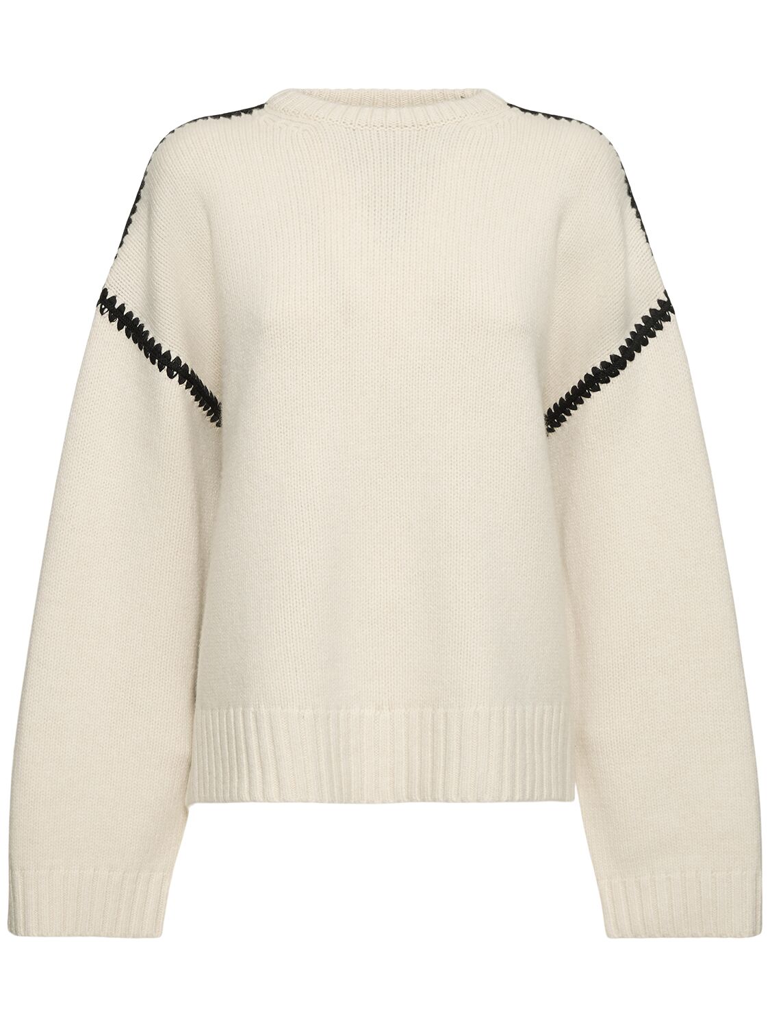 Embroidered Wool & Cashmere Sweater