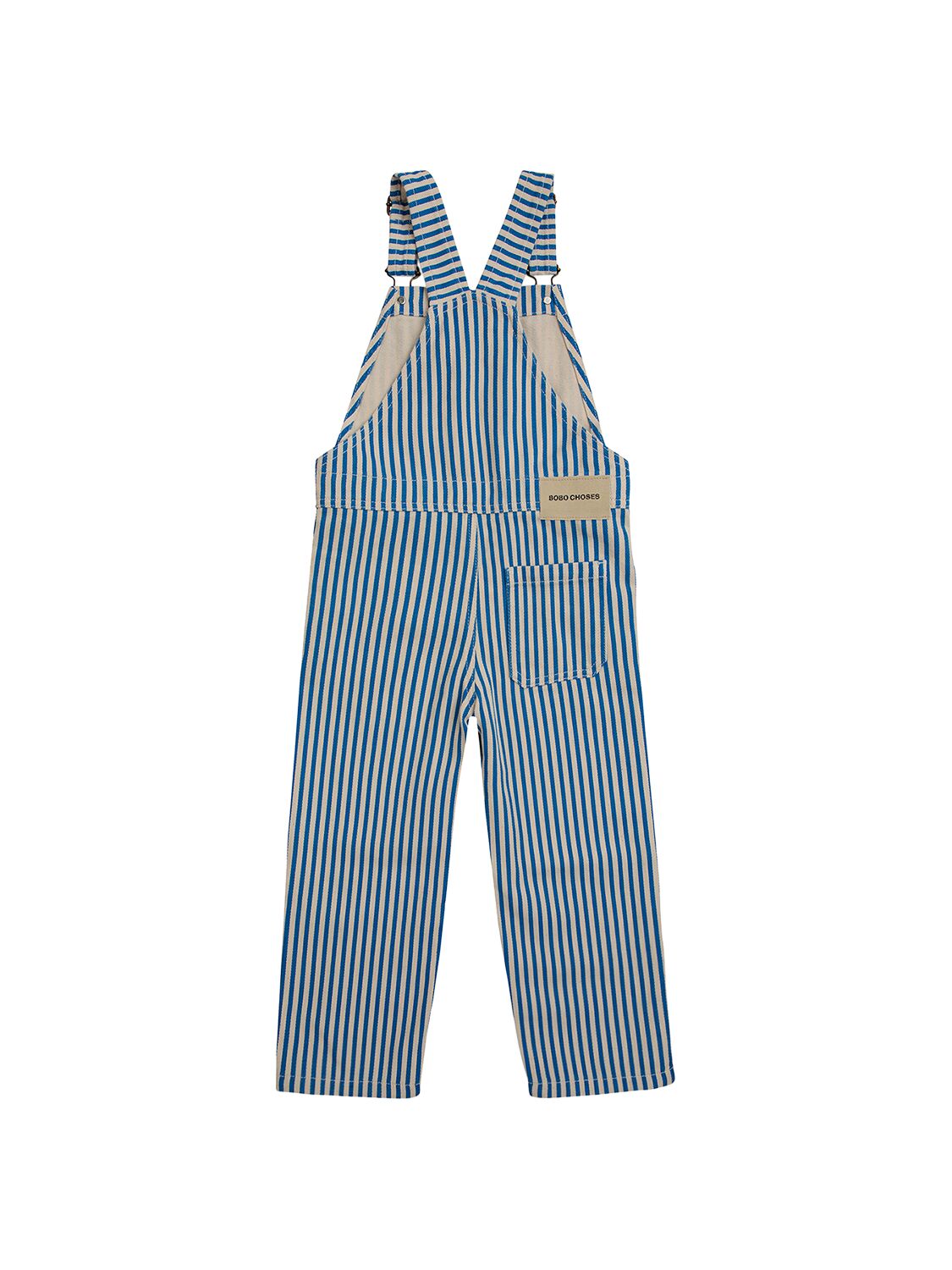 BOBO CHOSES STRIPED DENIM OVERALLS 